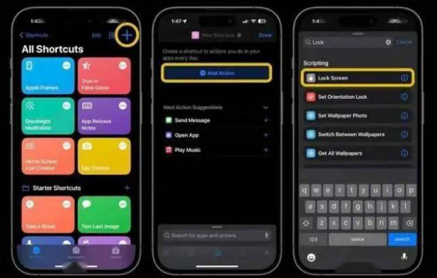 宝坻苹果14锁屏维修店分享iPhone14升级iOS16.4后如何创建锁屏快捷方式 
